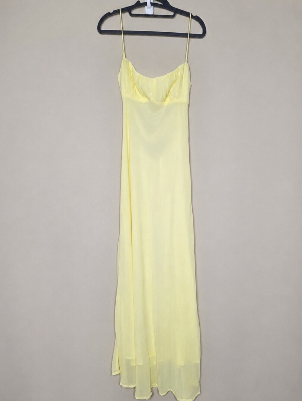 Selfie Leslie NWT Nerida Lemon Twist Back Maxi Dress Size L - Picture 2 of 7